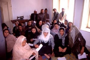 Women’s literacy class in Kabul, 2002
