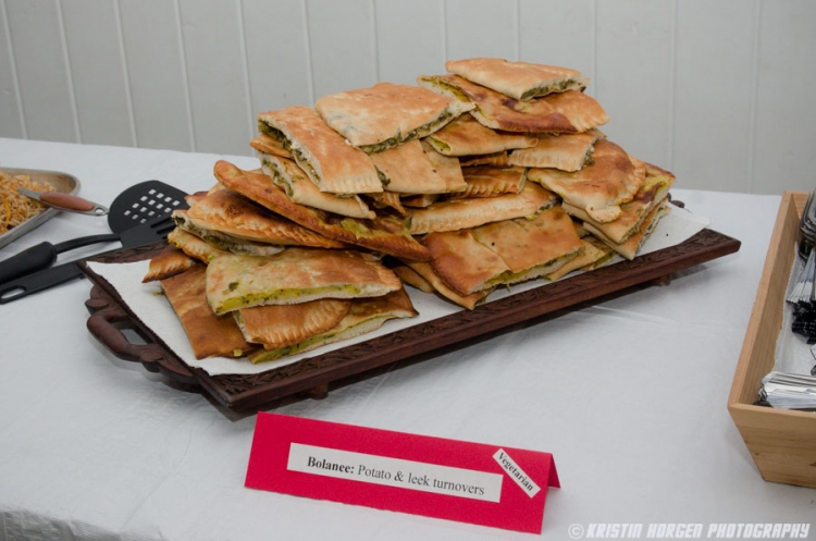 Kabultec 2016 benefit dinner. Bolanee: Potato & leek turnovers