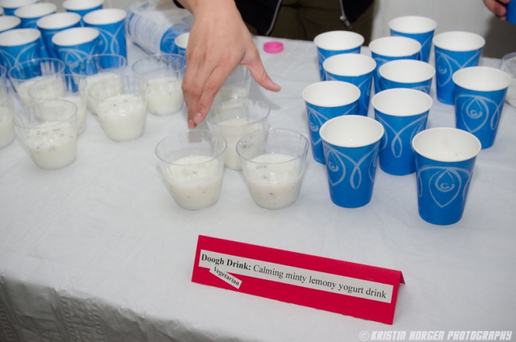 Kabultec 2016 benefit dinner. Doogh Drink: Calming minty lemony yogurt drink