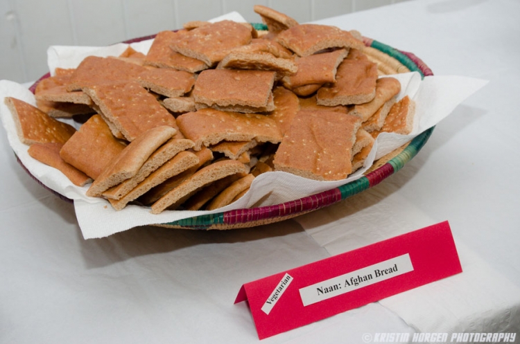Kabultec 2016 benefit dinner. Naan: Afghan Bread