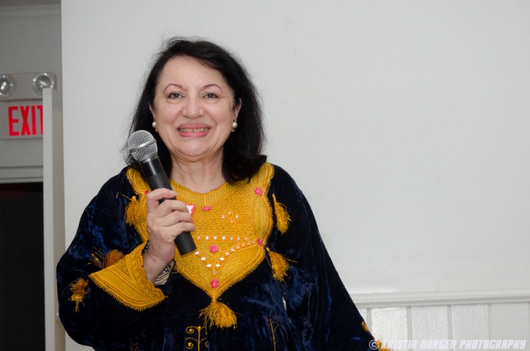 Nasrine Gross giving her talk at Kabultec's 2016 Benefit Dinner.