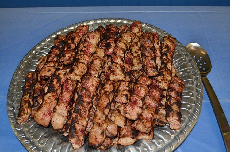 Afghan dish from the event: kofta kebab.