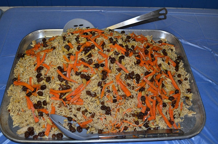 Afghan dish from the event: Qabelli palau.