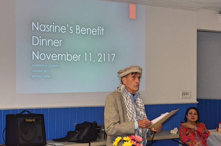 Mike Albin giving his talk at the 2017 Kabultec Benefit Dinner.